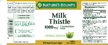 Nature's Bounty Milk Thistle 1000 mg - herbal supplement