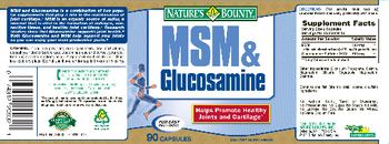 Nature's Bounty MSM & Glucosamine - supplement