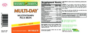 Nature's Bounty Multi-Day Multivitamin Plus Iron - multivitamin supplement