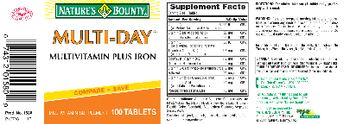 Nature's Bounty Multi-Day Multivitamin Plus Iron - multivitamin supplement