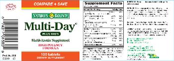 Nature's Bounty Multi-Day Plus Iron Multivitamin Supplement - supplement