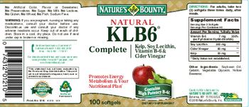 Nature's Bounty Natural KLB6 - supplement