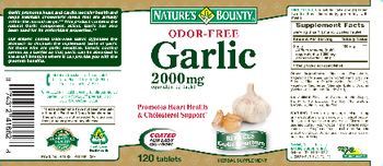 Nature's Bounty Odor-Free Garlic - herbal supplement