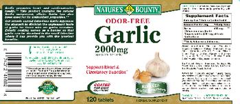 Nature's Bounty Odor-Free Garlic - herbal supplement