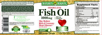 Nature's Bounty Odor-Less Fish Oil 1000 mg - supplement