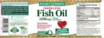 Nature's Bounty Odor-Less Fish Oil 1200 mg - supplement