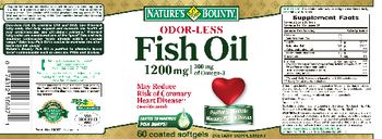 Nature's Bounty Odor-Less Fish Oil 1200 mg - supplement