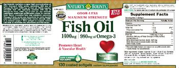 Nature's Bounty Odor-Less Maximum Strength Fish Oil 1400 mg - supplement