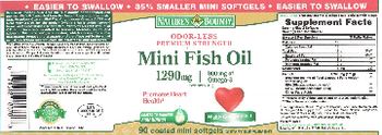 Nature's Bounty Odor-Less Premium Strength Mini Fish Oil 1290 mg - supplement