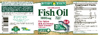 Nature's Bounty Odorless Fish Oil 1000 mg - supplement