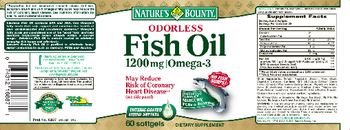 Nature's Bounty Odorless Fish Oil 1200 mg Omega-3 - supplement