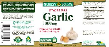 Nature's Bounty Odorless Garlic 1000 mg - supplement