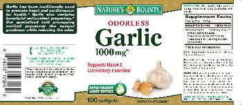 Nature's Bounty Odorless Garlic 1000 mg - supplement