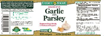 Nature's Bounty Odorless Garlic And Parsley - supplement