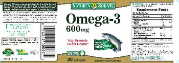 Nature's Bounty Omega-3 600 mg - supplement