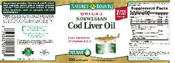 Nature's Bounty Omega-3 Norwegian Cod Liver Oil - vitamin supplement