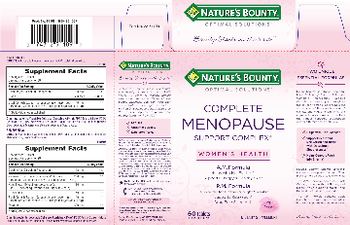 Nature's Bounty Optimal Solutions Complete Menopause Support Complex A.M. Formula - supplement