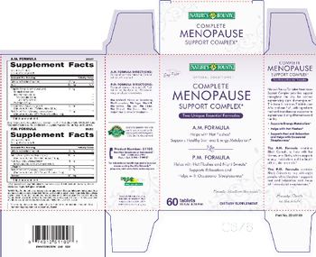 Nature's Bounty Optimal Solutions Complete Menopause Support Complex A.M. Formula - supplement