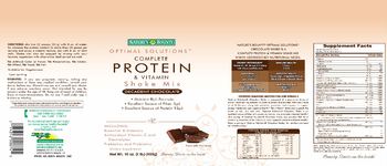 Nature's Bounty Optimal Solutions Complete Protein & Vitamin Shake Mix Decadent Chocolate - supplement