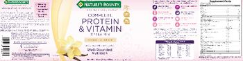 Nature's Bounty Optimal Solutions Complete Protein & Vitamin Shake Mix Vanilla Bean - supplement