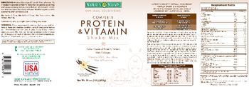 Nature's Bounty Optimal Solutions Complete Protein & Vitamin Shake Mix Vanilla Bean - supplement