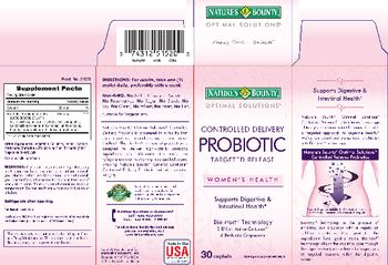 Nature's Bounty Optimal Solutions Controlled Delivery Probiotic - supplement