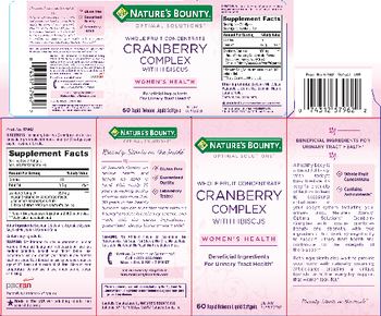 Nature's Bounty Optimal Solutions Cranberry Complex With Hibiscus - supplement