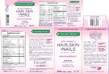 Nature's Bounty Optimal Solutions Extra Strength Hair, Skin & Nails Argan Oil Infused - multivitamin supplement