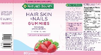 Nature's Bounty Optimal Solutions Hair, Skin & Nails Gummies With Biotin Strawberry Flavored - supplement