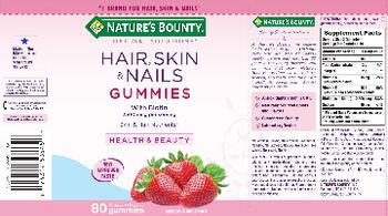 Nature's Bounty Optimal Solutions Hair, Skin & Nails Gummies With Biotin Strawberry Flavored - supplement