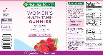 Nature's Bounty Optimal Solutions Women's Multivitamin Gummies with Collagen 50 mg Raspberry Flavored - supplement