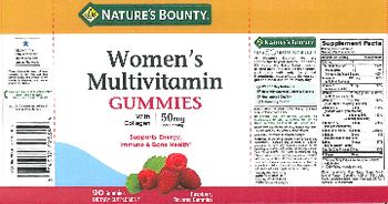 Nature's Bounty Optimal Solutions Women's Multivitamin Gummies with Collagen Raspberry Flavored - supplement
