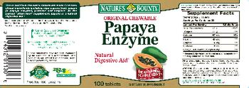 Nature's Bounty Original Chewable Papaya Enzyme - supplement