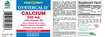 Nature's Bounty Oystercal-D Calcium 500 mg With Vitamin D3 - supplement
