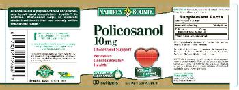 Nature's Bounty Policosanol 10 mg - supplement