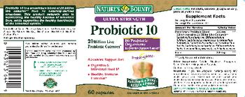 Nature's Bounty Probiotic 10 - supplement