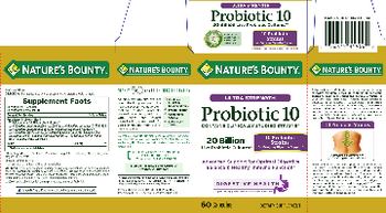 Nature's Bounty Probiotic 10 - supplement