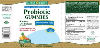 Nature's Bounty Probiotic Gummies - supplement