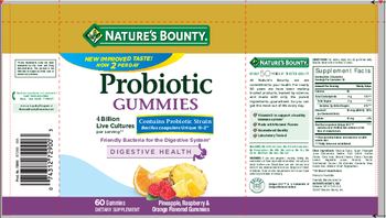 Nature's Bounty Probiotic Gummies - supplement