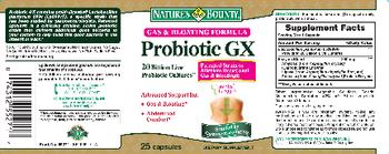 Nature's Bounty Probiotic GX - supplement