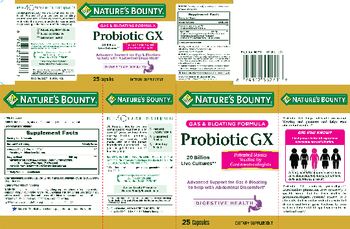 Nature's Bounty Probiotic GX - supplement