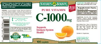 Nature's Bounty Pure Vitamin C-1000mg - vitamin supplement