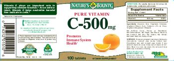 Nature's Bounty Pure Vitamin C-500 mg - vitamin supplement