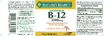Nature's Bounty Quick Dissolve B-12 2500 mcg - vitamin supplement