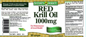 Nature's Bounty Red Krill Oil 1000 mg - health supplement