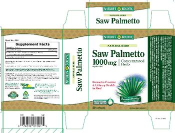 Nature's Bounty Saw Palmetto - herbal supplement