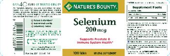 Nature's Bounty Selenium 200 mcg - mineral supplement