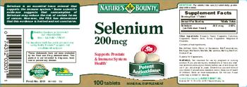 Nature's Bounty Selenium 200 mcg - mineral supplement