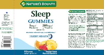 Nature's Bounty Sleep Gummies Tropical Punch Flavored Gummies - supplement