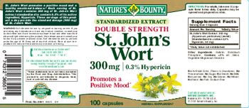 Nature's Bounty Standardized Extract Double Strength St. John's Wort 300 mg - herbal supplement
